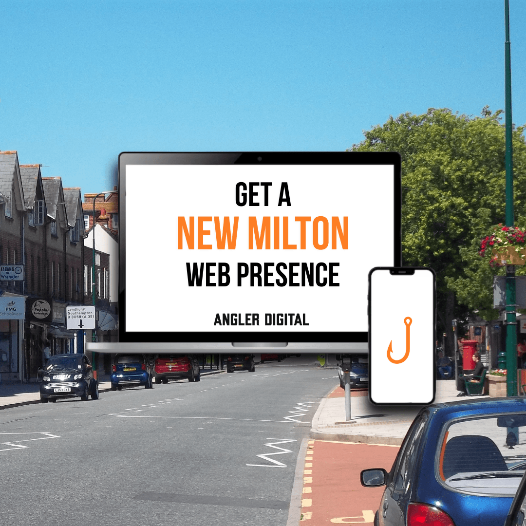 Web design mockup for New Milton