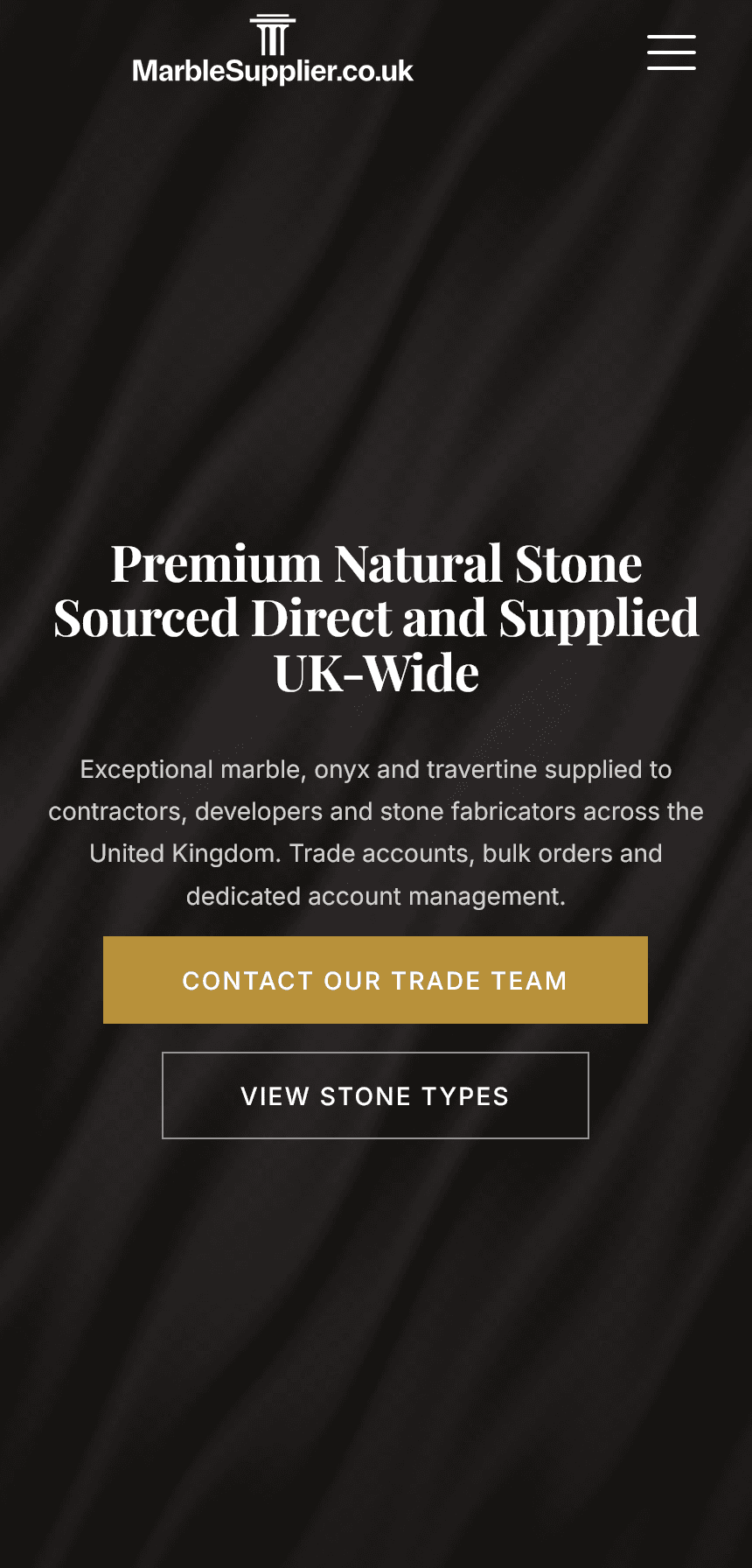 marblesupplier.co.uk mobile view